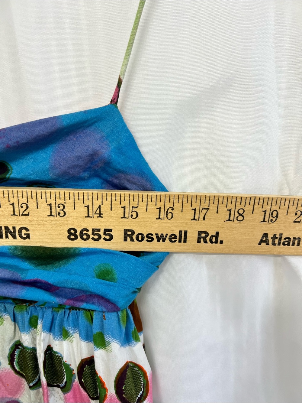 Desigual Y2K Floral Abstract Midi Dress Size 44 Strappy Boho Embroidered US L - Picture 12 of 12